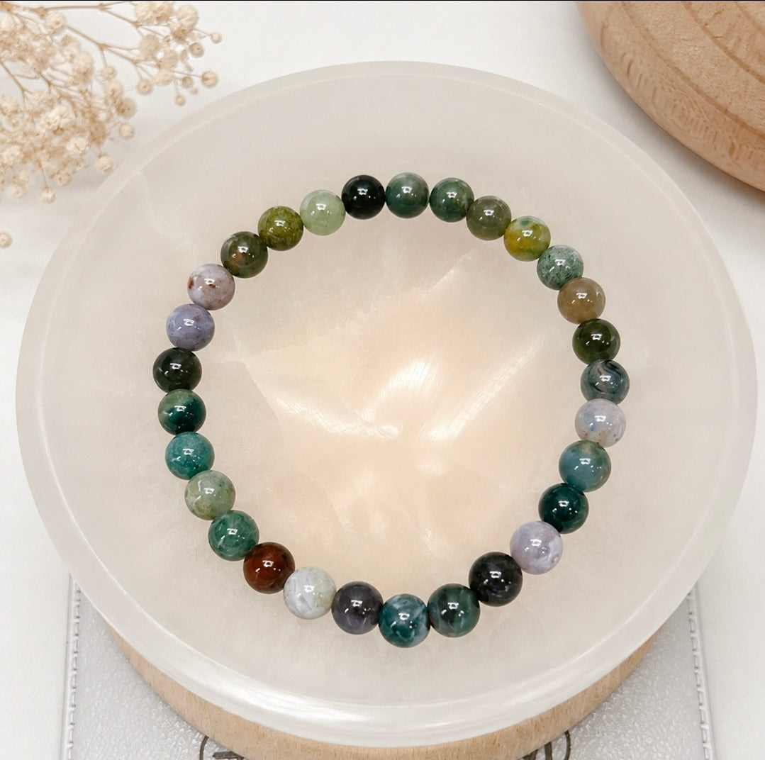 Bracelet Agate Indienne – 6 mm