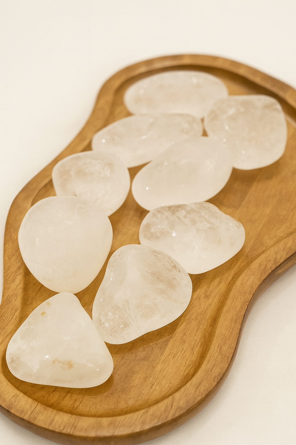 Lot de 3 Pierres Roulées Cristal de Roche (30 à 60 mm)