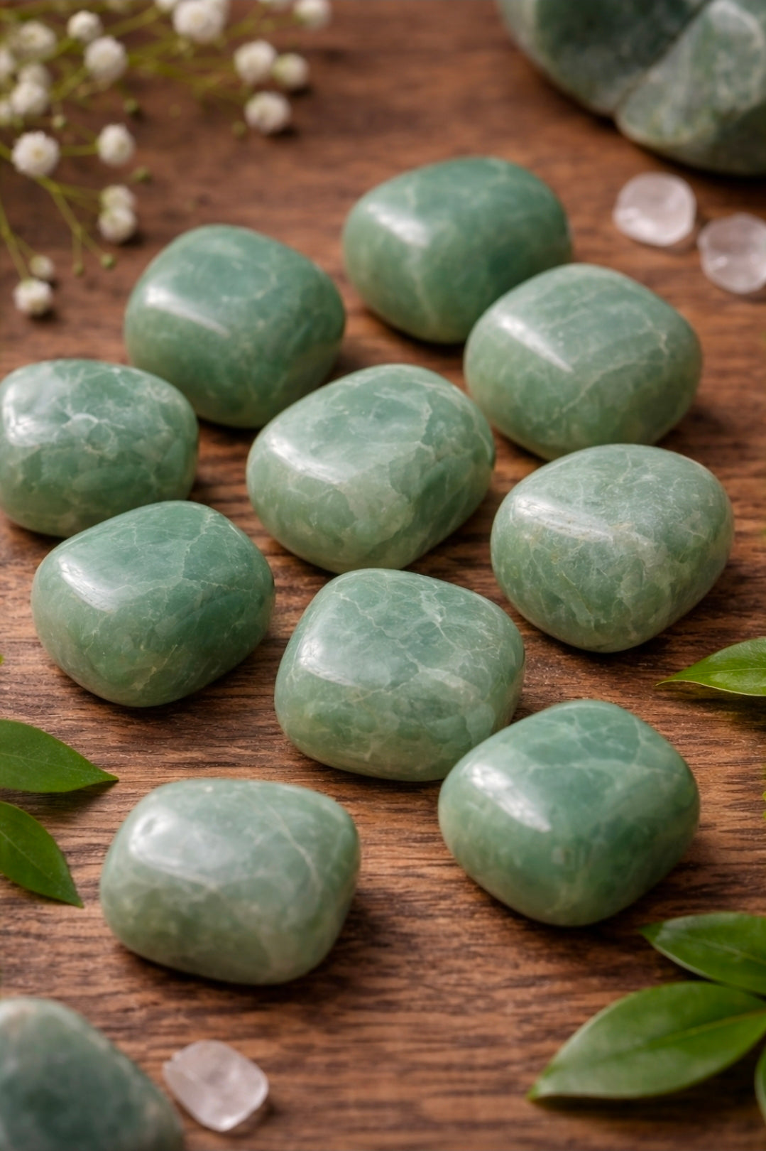 Jade de Chine – Pierre roulée naturelle (15–20 mm)
