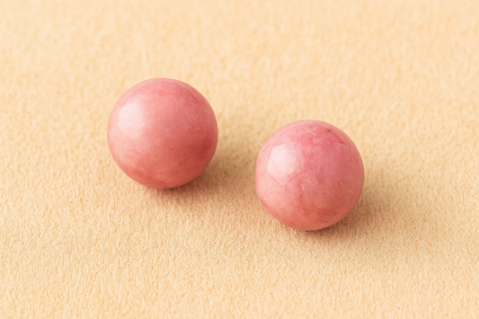 Boucle d'oreille rhodonite Australie A (6mm)