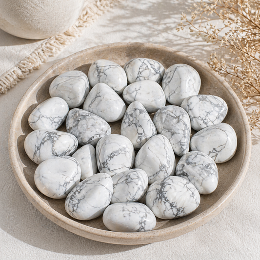 Pierre roulée Howlite – Apaisement & sérénité