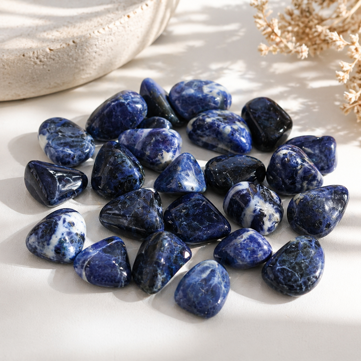 Pierre roulée Sodalite – Clarté mentale & apaisement