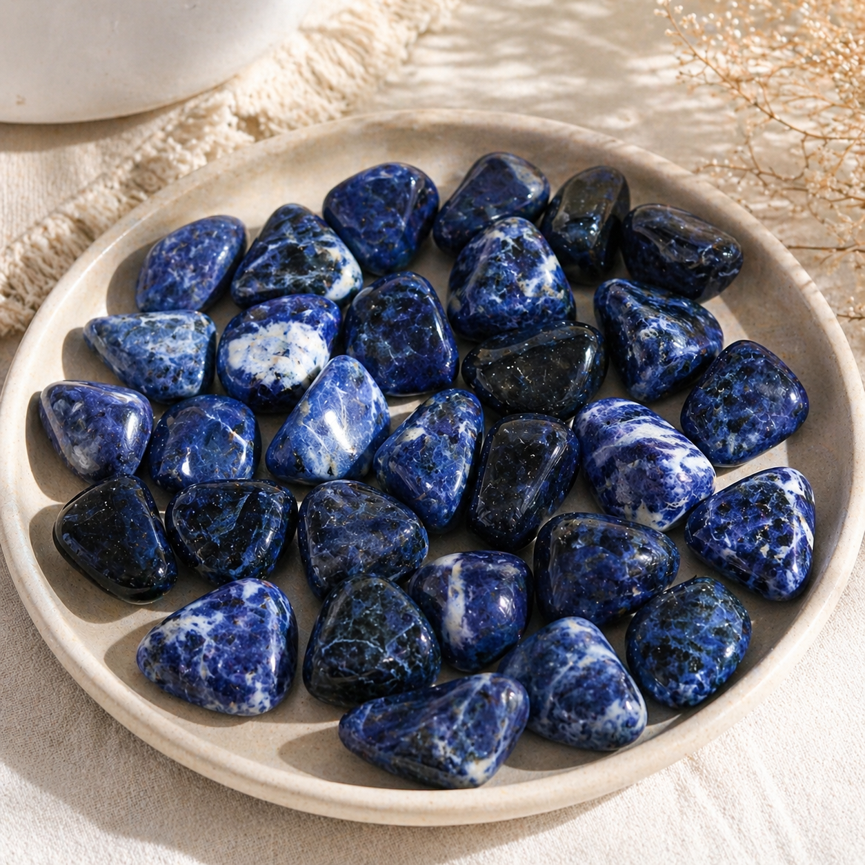 Pierre roulée Sodalite – Clarté mentale & apaisement
