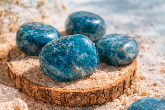 Apatite bleue – Pierre roulée 15/25 mm