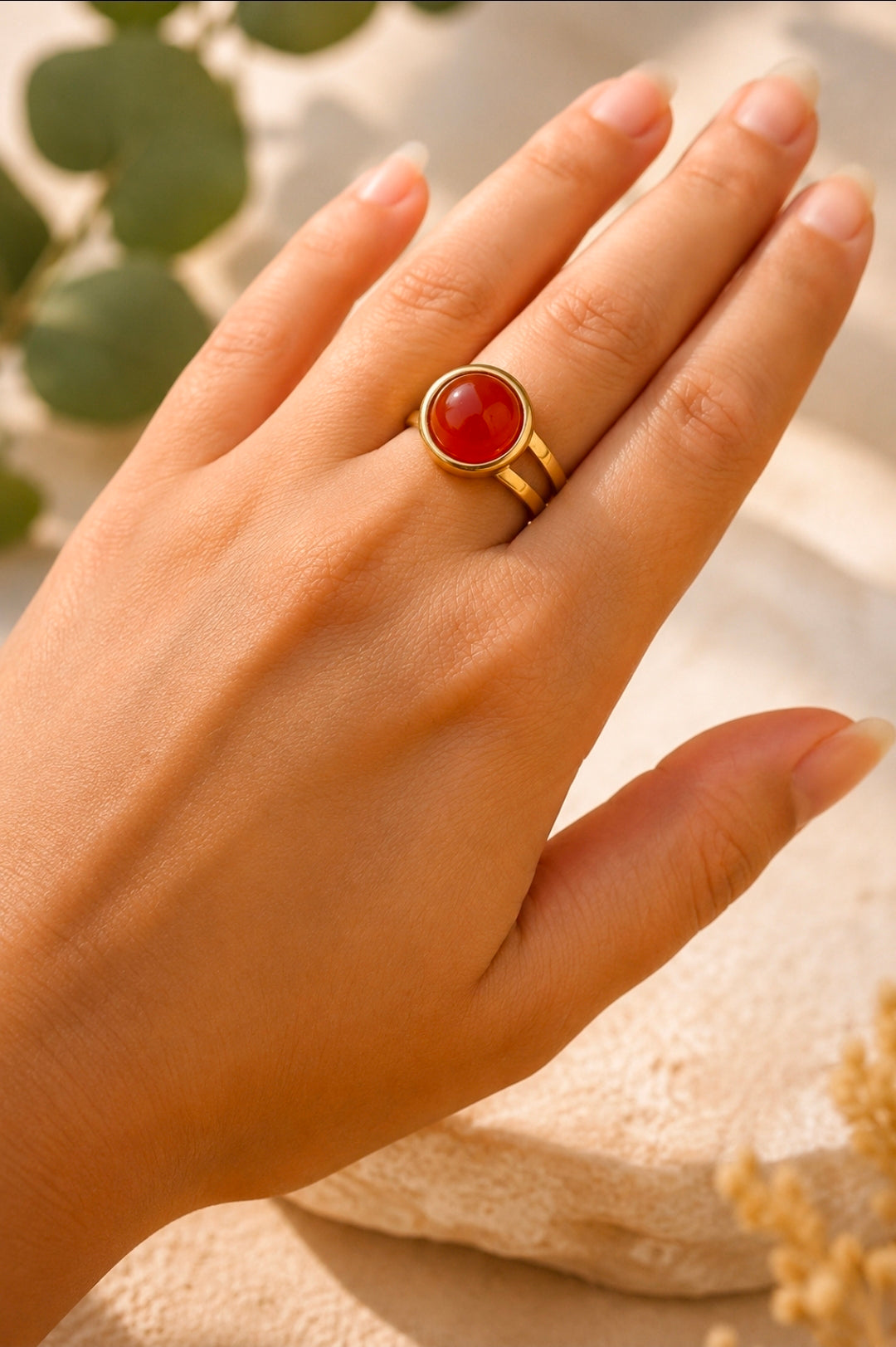 Bague Cornaline naturelle