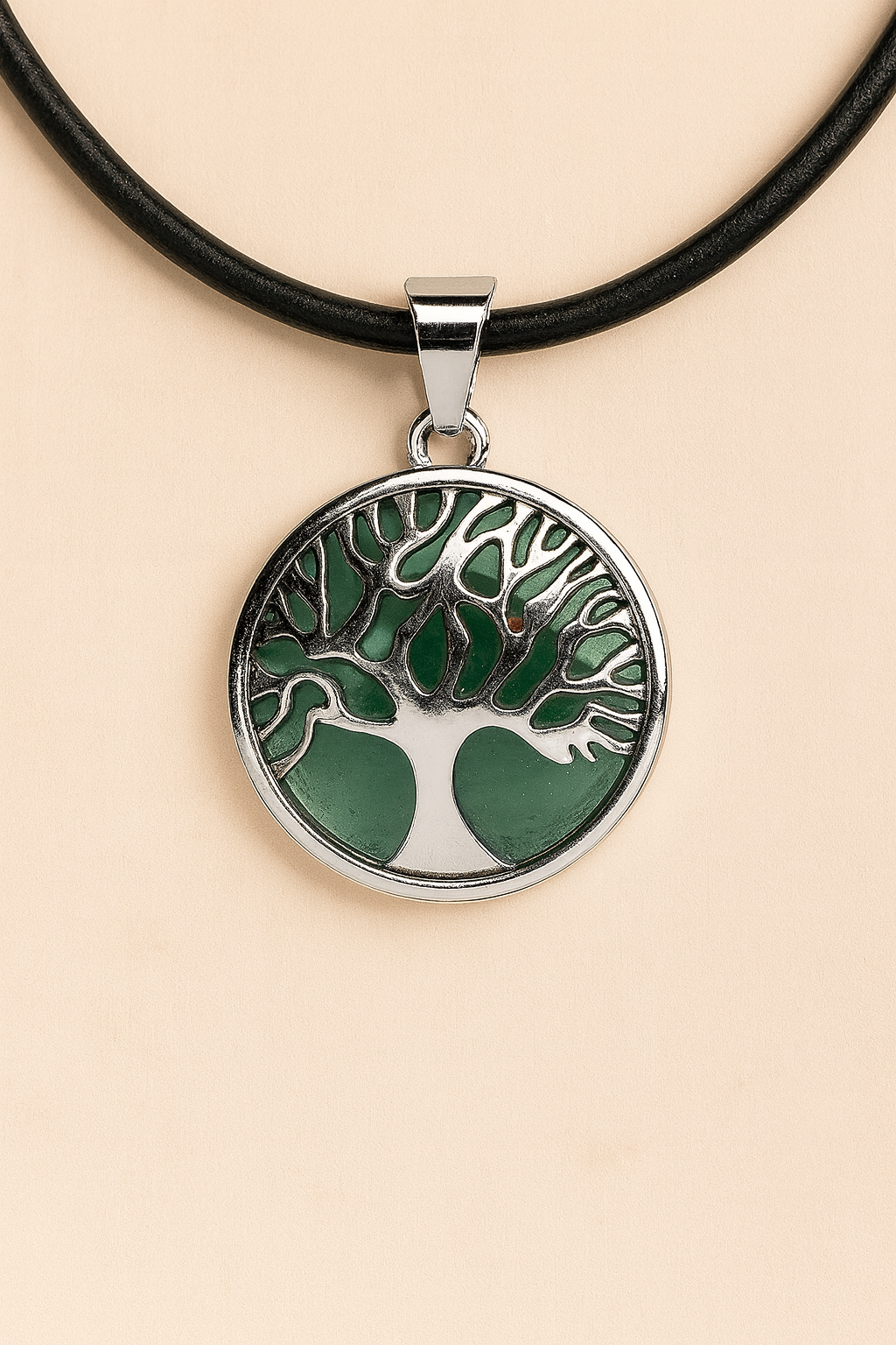 Pendentif Arbre de Vie en Aventurine Verte