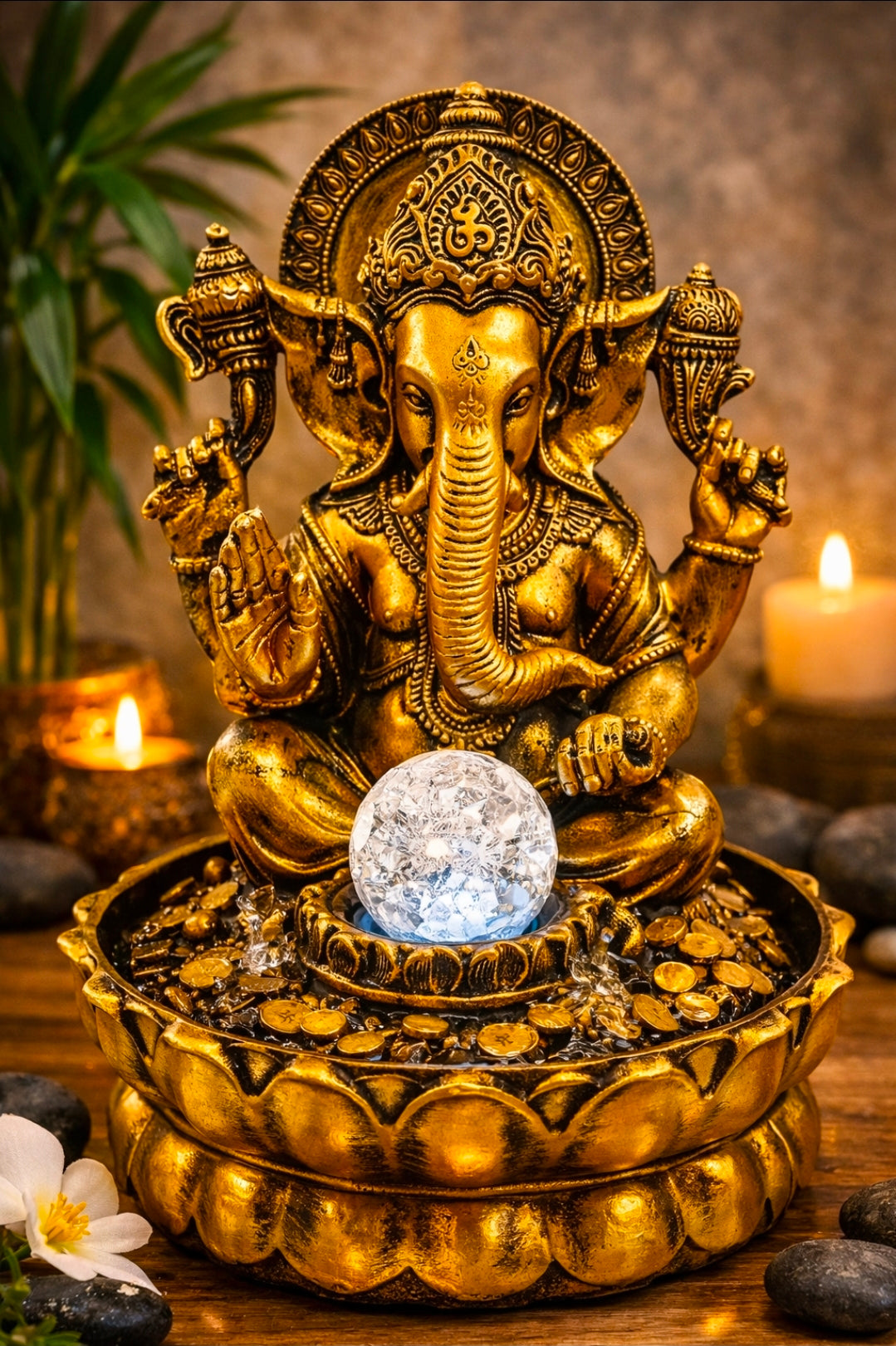Fontaine d’intérieur Ganesh – Résine