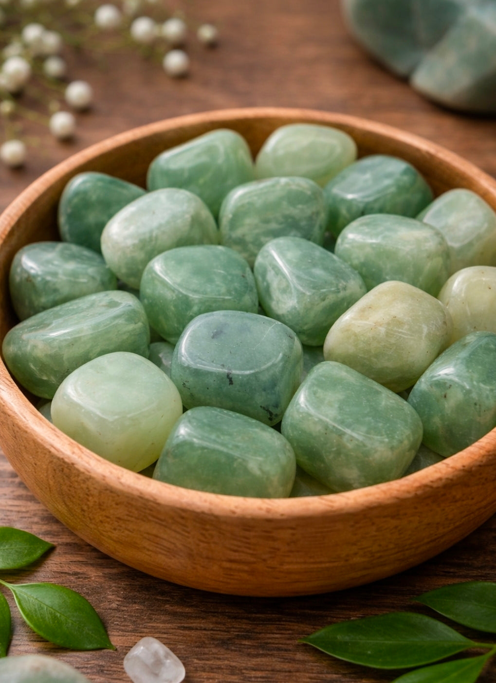 Jade de Chine – Pierre roulée naturelle (15–20 mm)