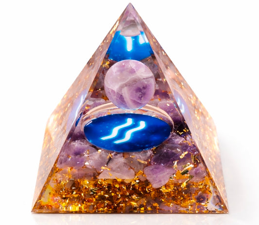 Orgonite Verseau – Améthyste (60 mm)