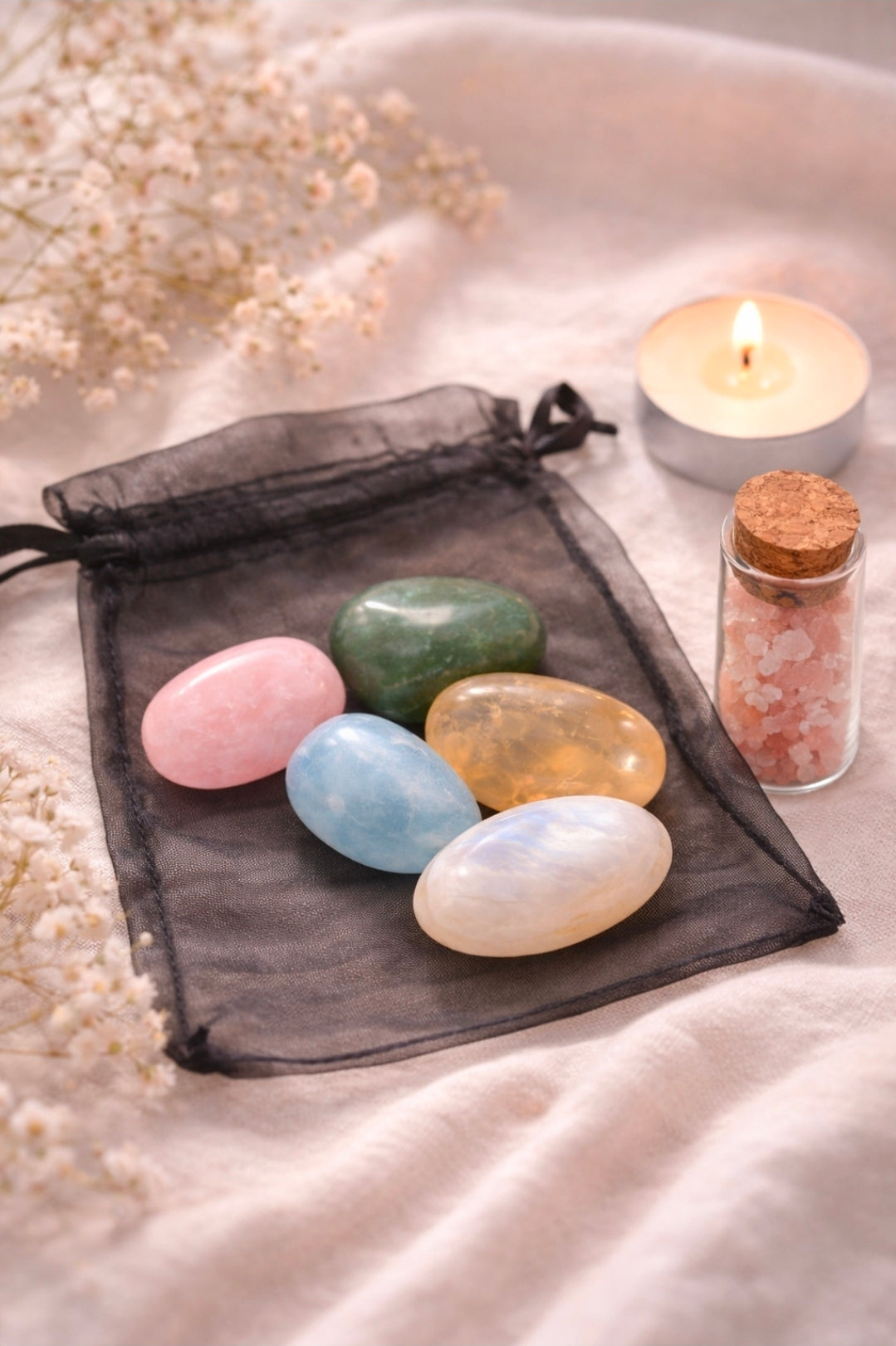Pack Printemps "Renouveau" – Pierres naturelles & Sel de purification