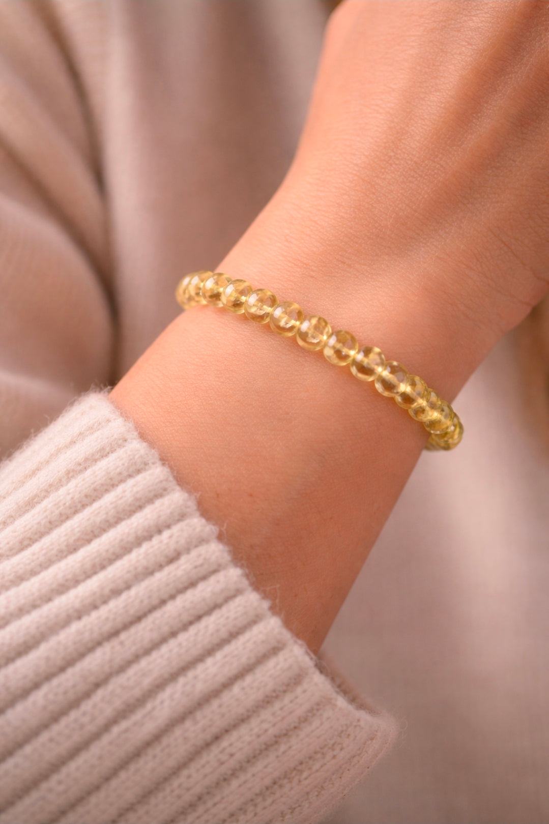 Bracelet Citrine Naturelle – 6 mm