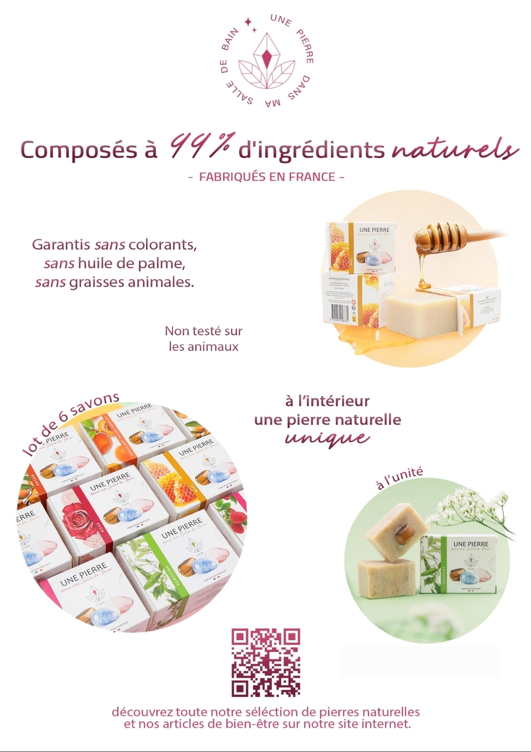 Savon argan avec pierre minérale naturelle