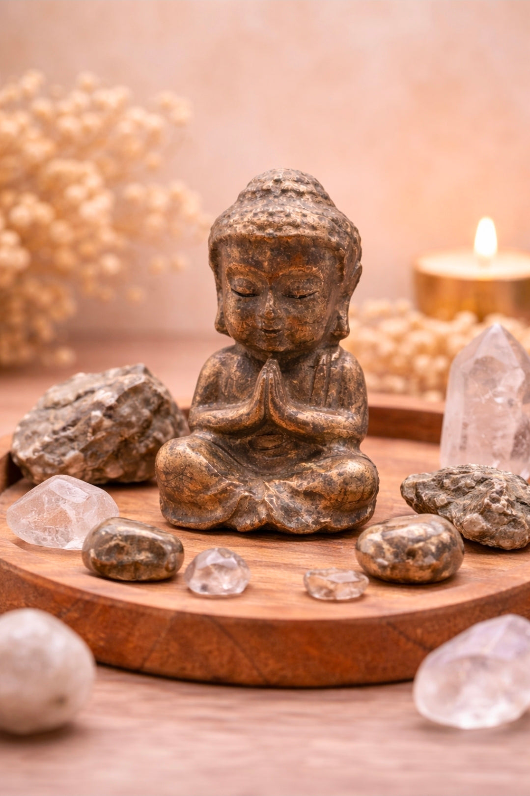 Bouddha en Pyrite Naturelle – 110 mm