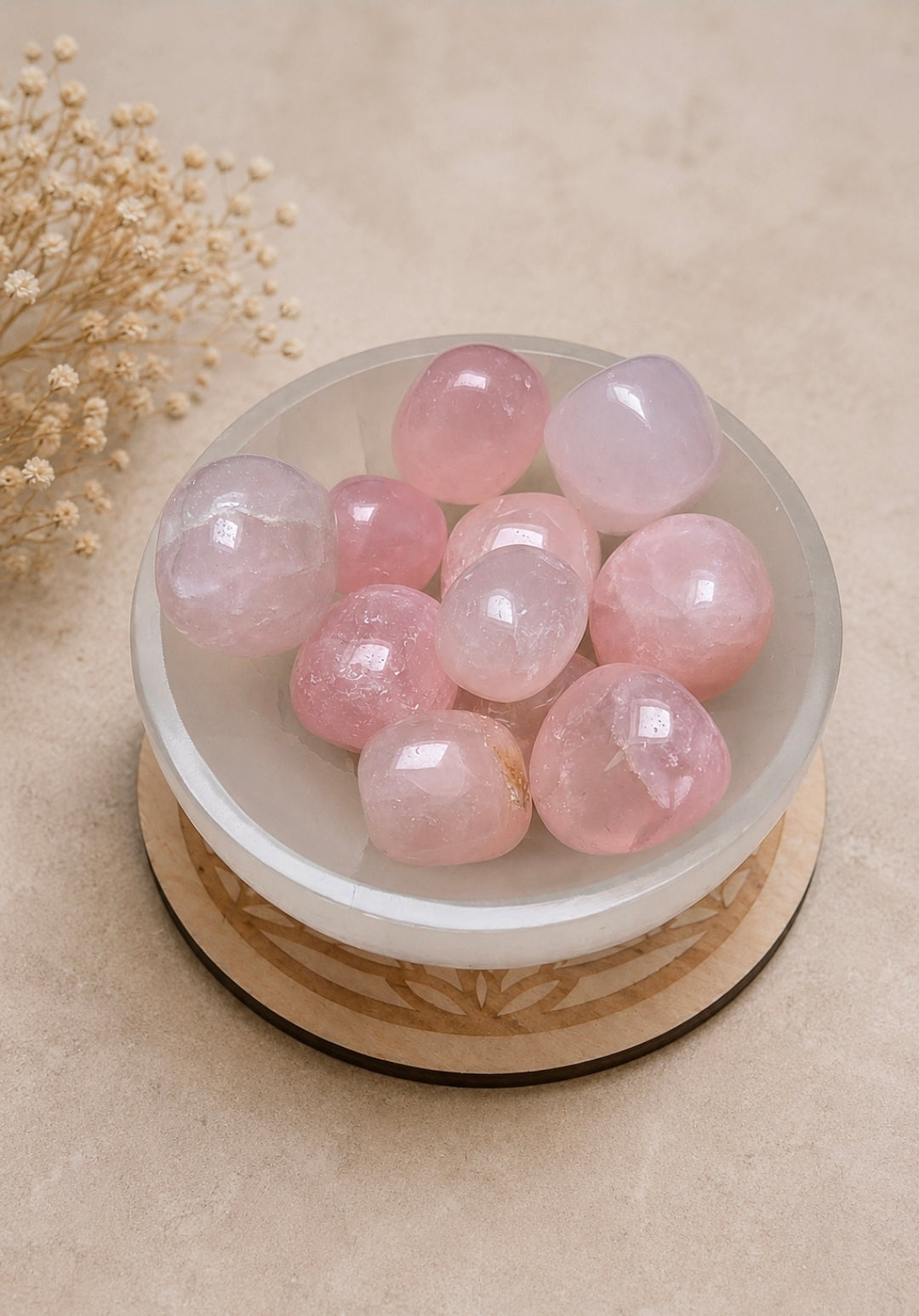 Pierre roulée Quartz rose AA – Amour & apaisement