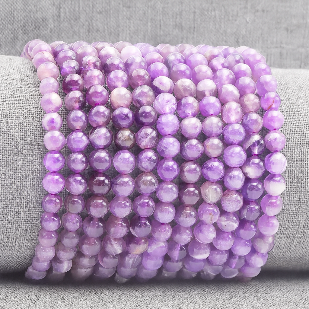 Bracelet Améthyste Rubanée A (6 mm)