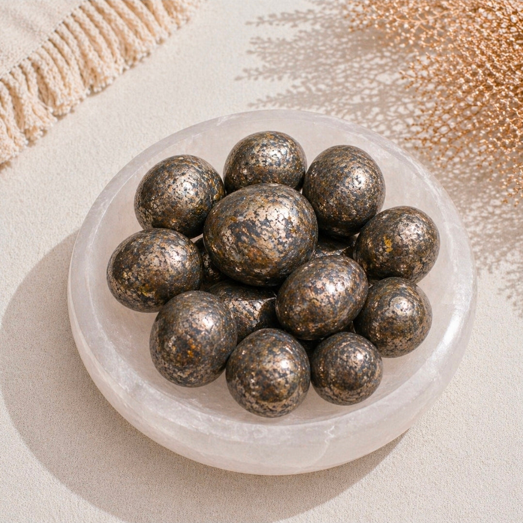 Pierre roulée Pyrite – Protection & confiance
