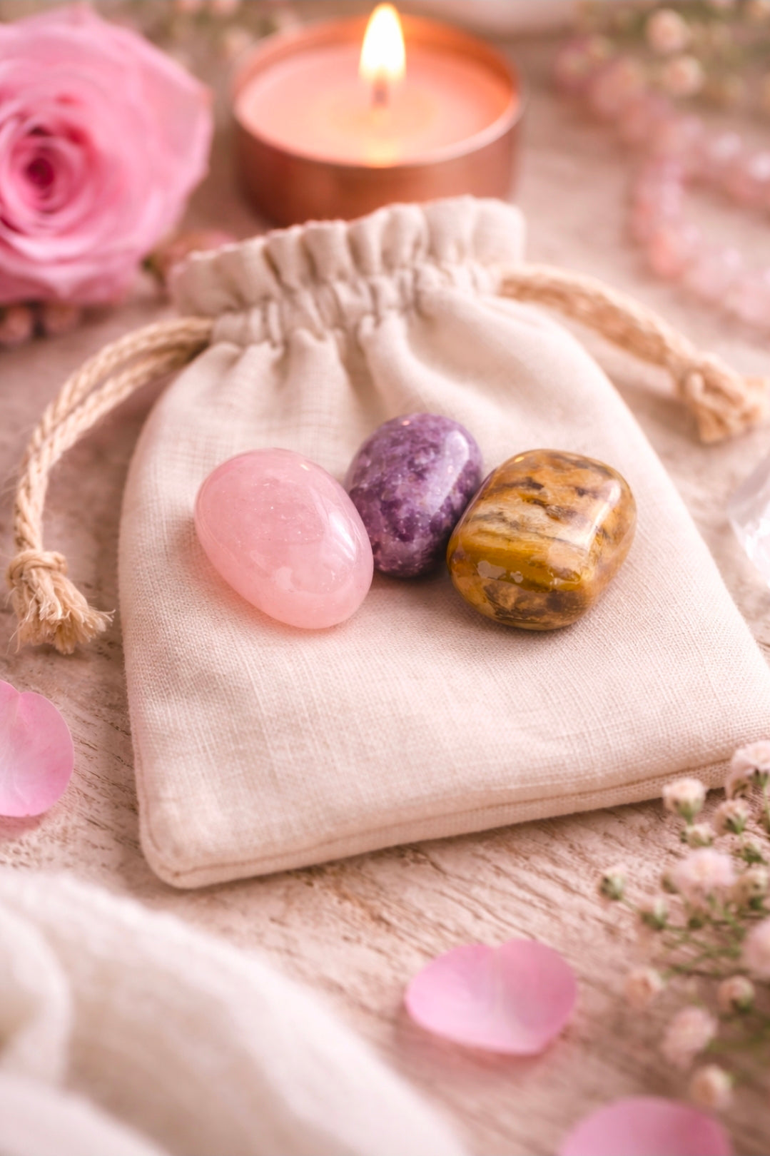 Trio Confiance en soi - pierre roulée