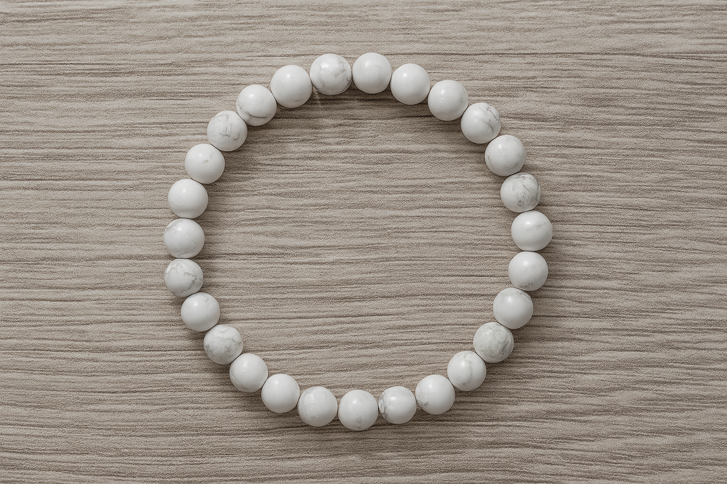 Bracelet Howlite Blanche A (6mm)