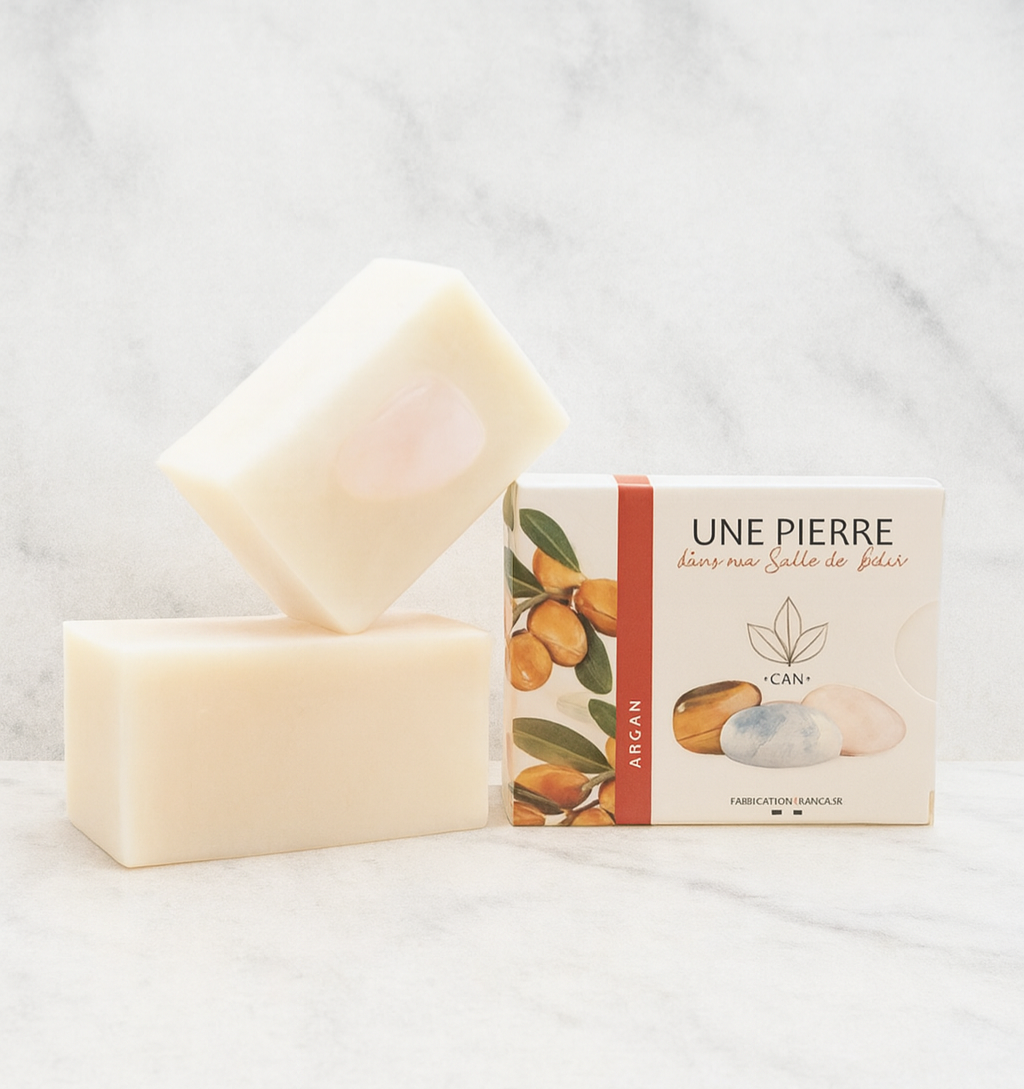 Savon argan avec pierre minérale naturelle