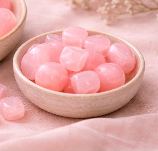 Quartz rose- Pierre roulée naturelle (15–20 mm)