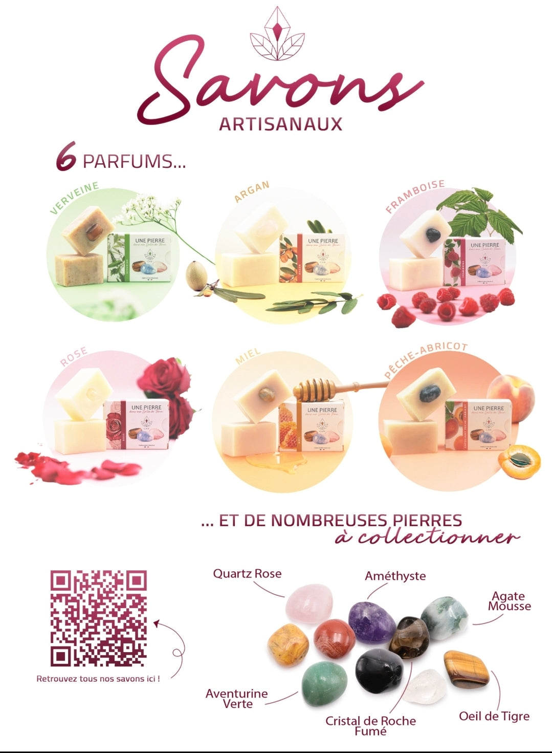 Savon argan avec pierre minérale naturelle