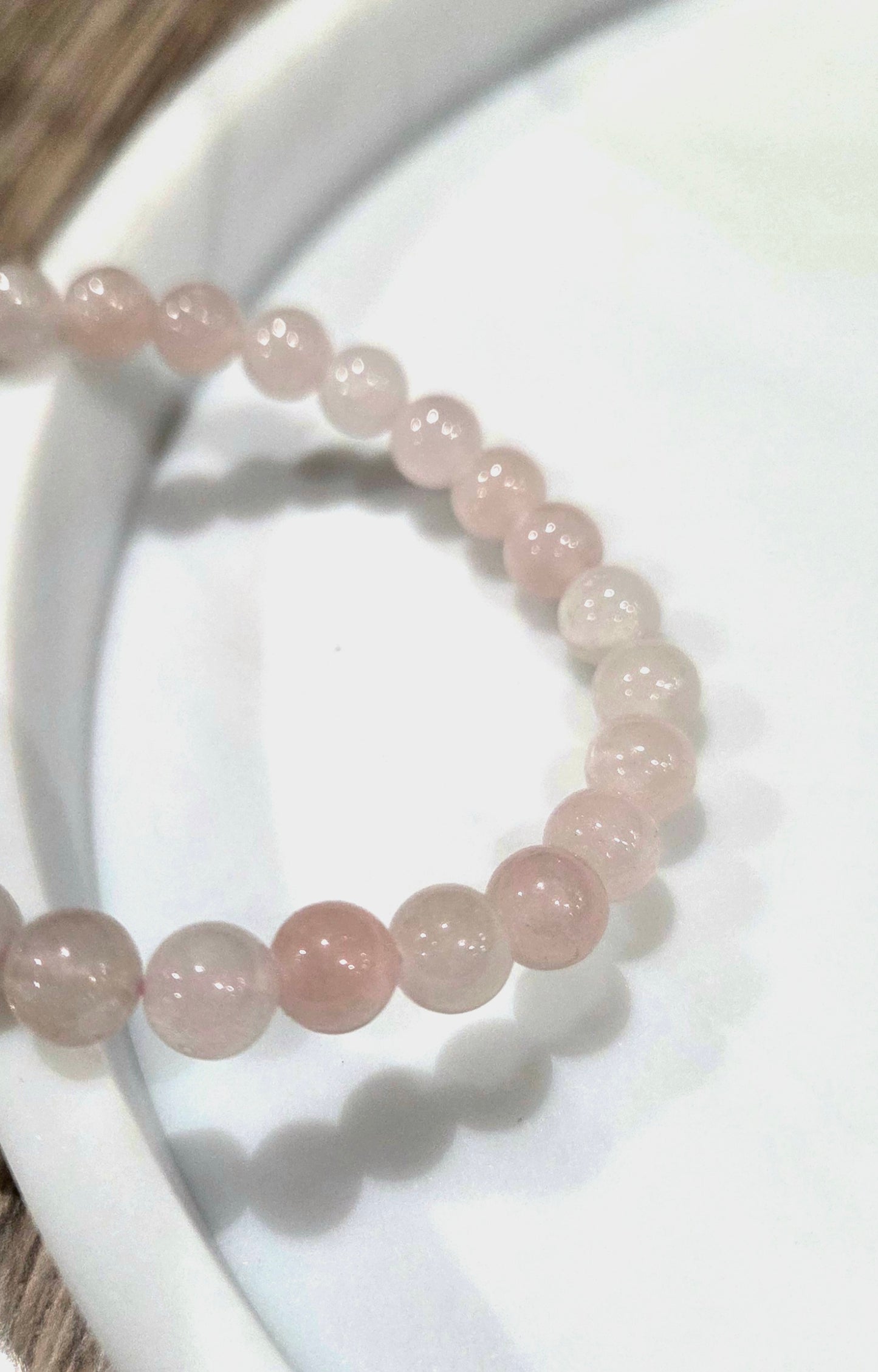 Bracelet Quartz rose (6mm)