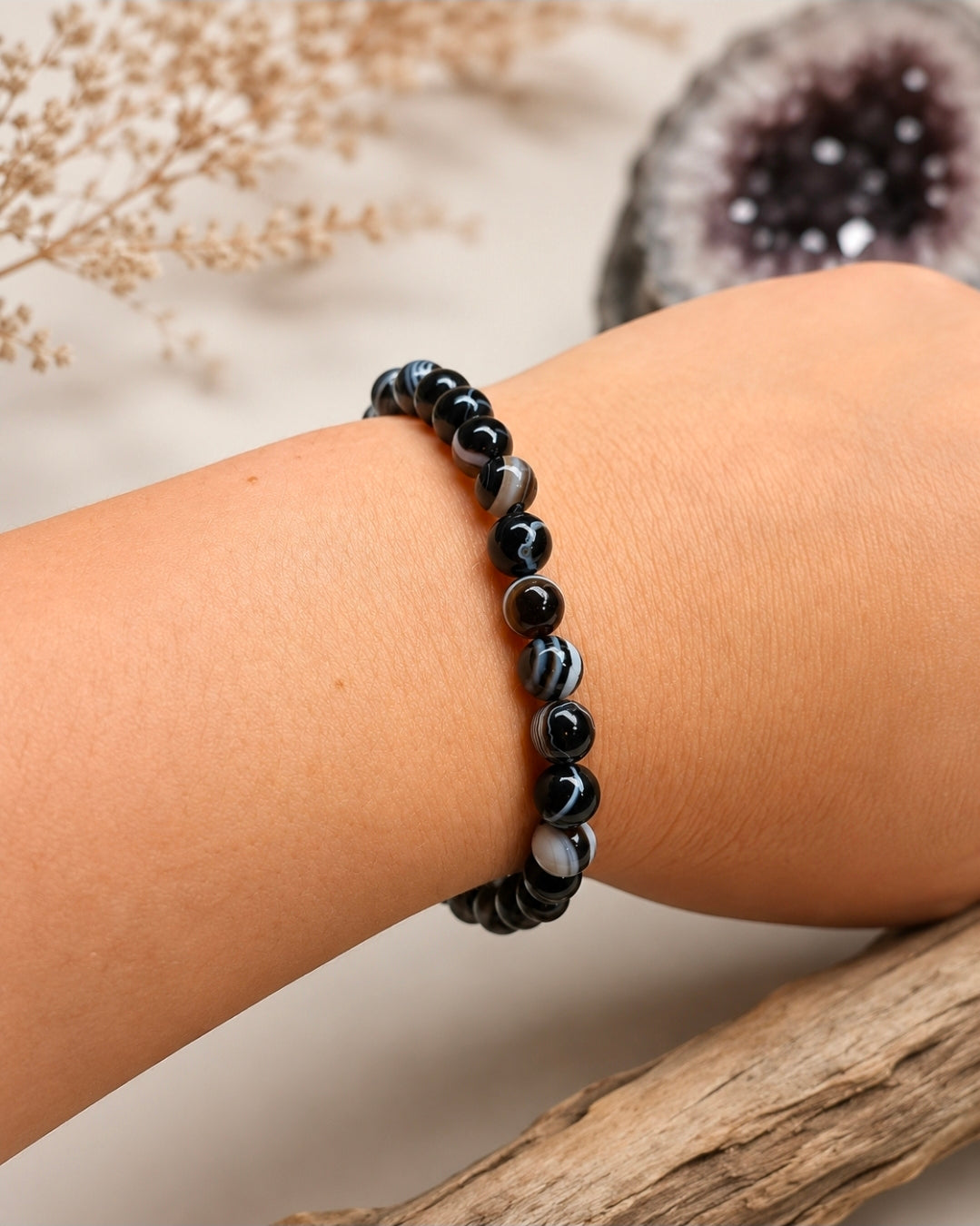 Bracelet Agate Œil  6 mm – Pierre naturelle