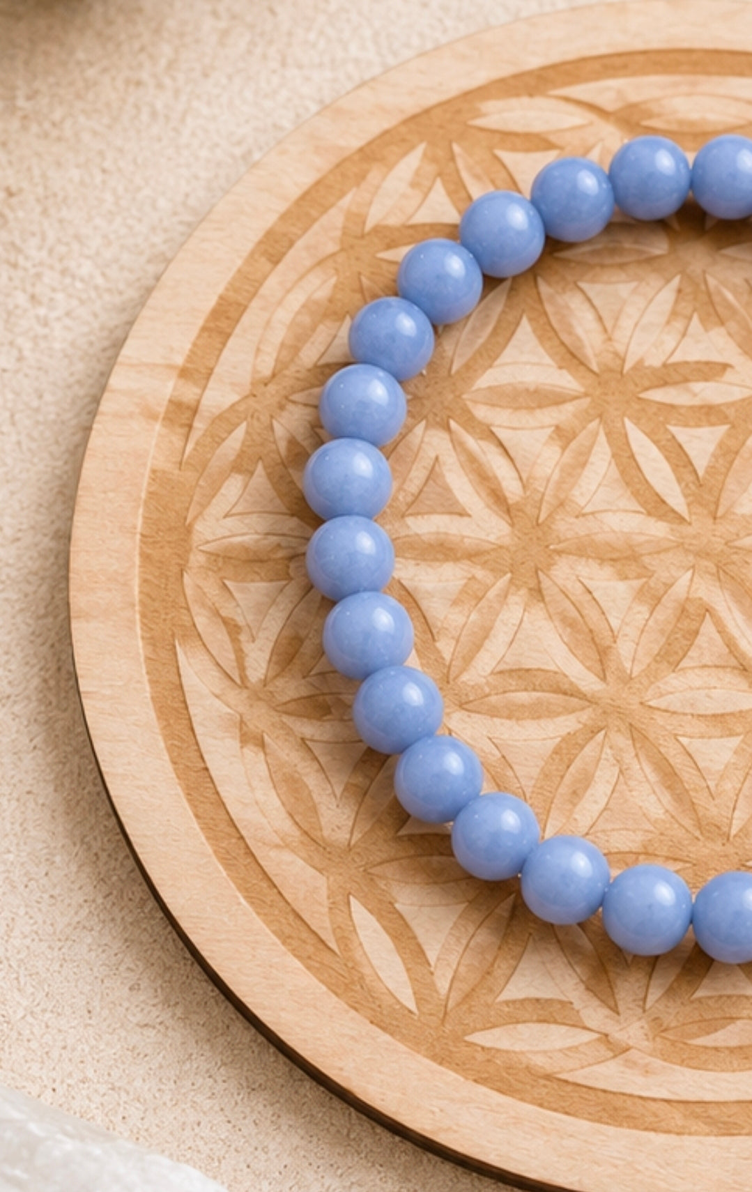 Bracelet Angélite – Sérénité & Communication