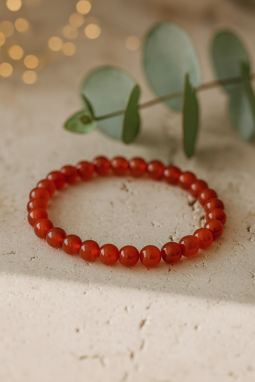Bracelet Cornaline rouge A (6mm)