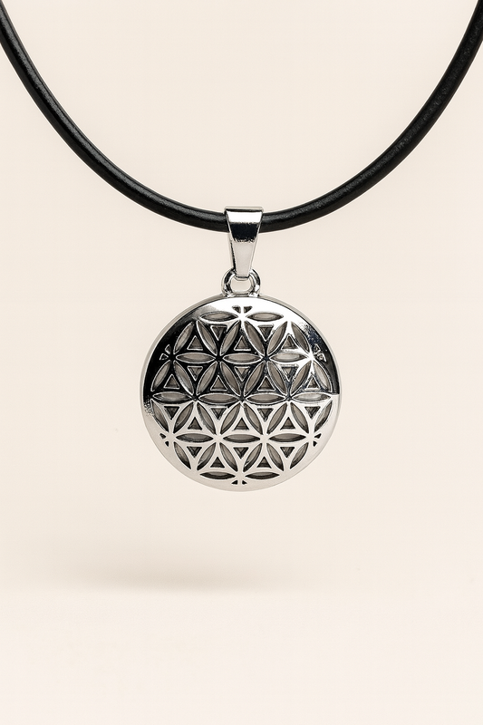 Pendentif Fleur de Vie en Cristal de Roche