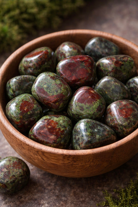 Jaspe Sang de Dragon — Pierre roulée naturelle (15-20mm)