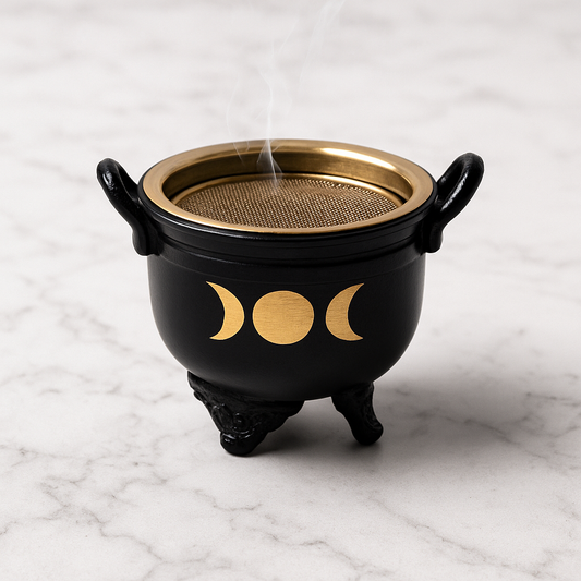 Chaudron Phases Lunaires avec tamis — rituel & encens