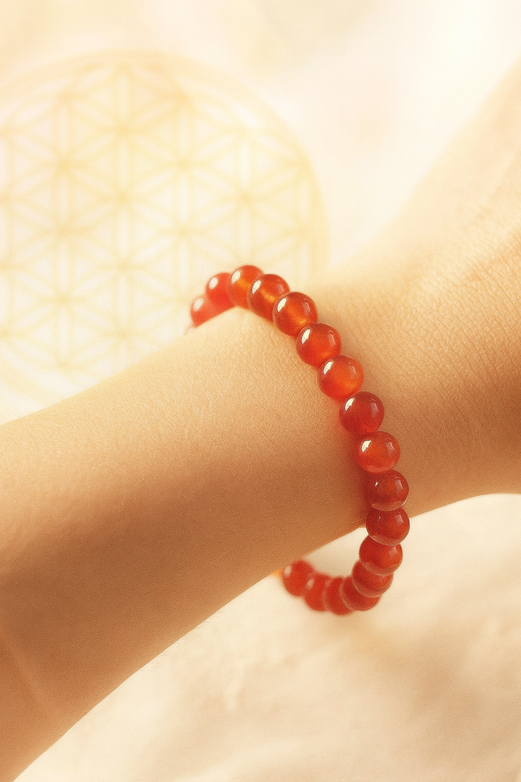 Bracelet Cornaline rouge A (6mm)