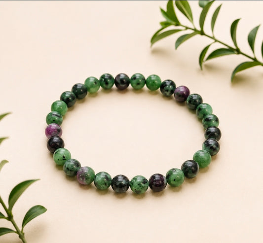 Bracelet Rubis Zoïsite – Vitalité & Confiance
