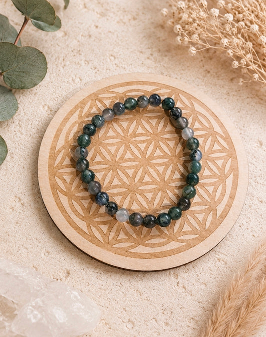 Bracelet Agate Mousse – Harmonie & Renouveau