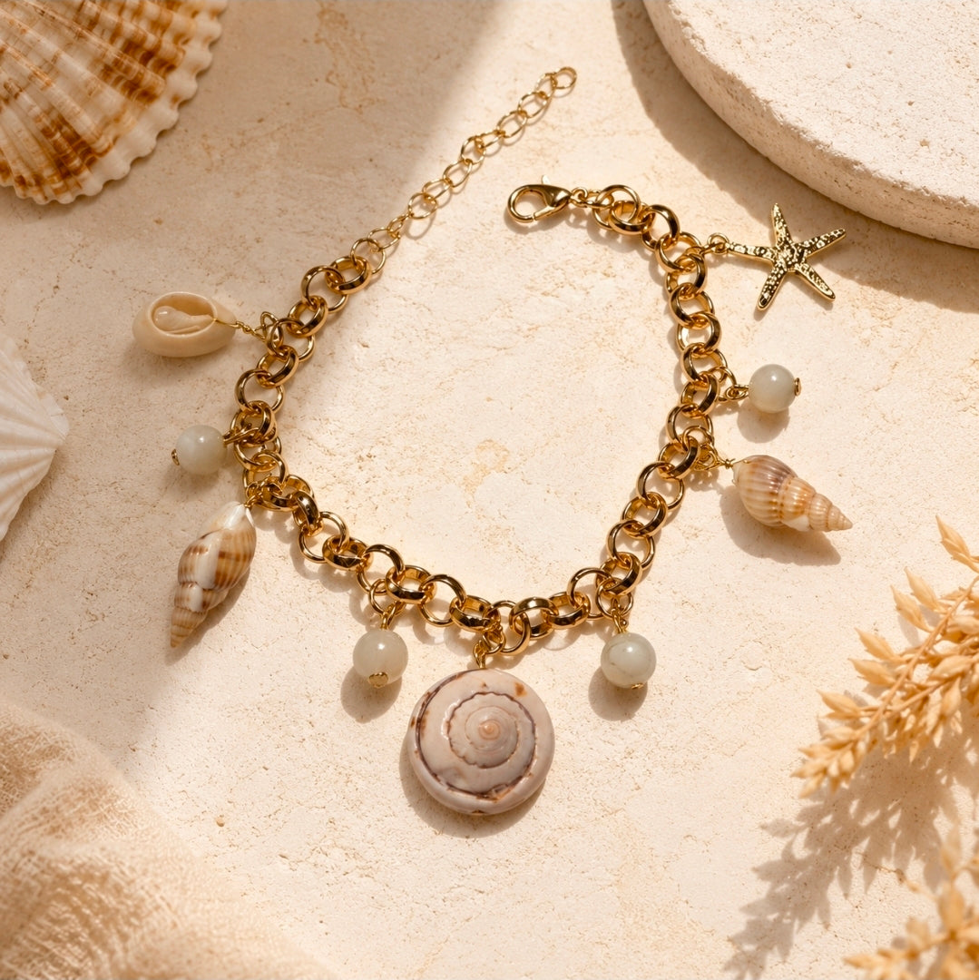 Bracelet coquillage et nacré