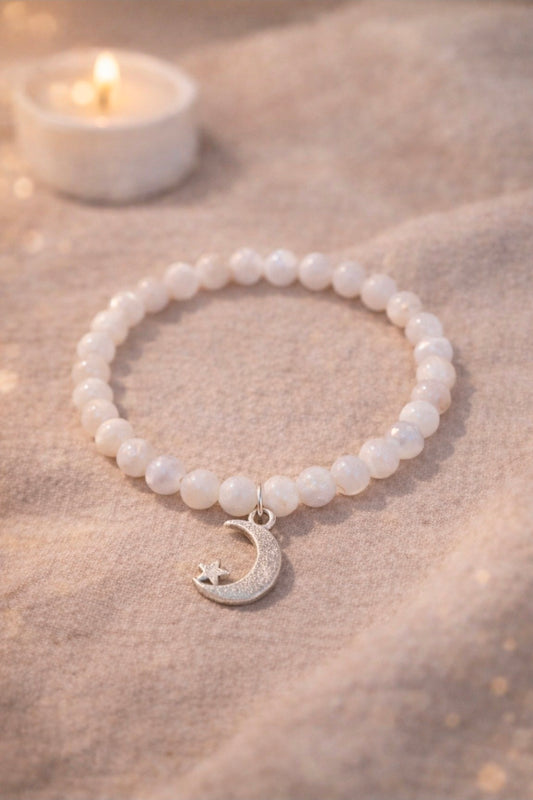 Bracelet Lune – Pierre de lune naturelle 6mm